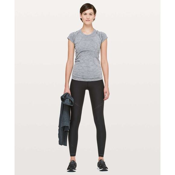 Lululemon Zoned In Tights 27” Black SesnseKnit Running Leggings - Picture 2 of 7